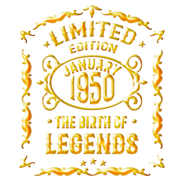 Motiv 70 Geburtstag - 1950 Januar Geschenk Jahrgang '50