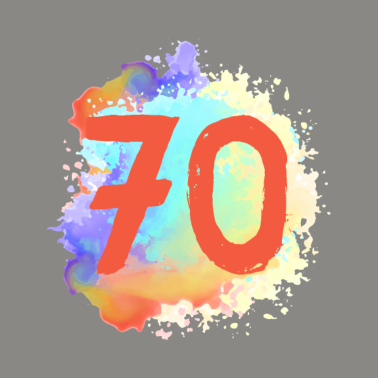 Motiv 70 Zahl Klecks