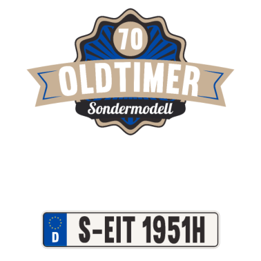 Motiv 70 Jahre Oldtimer Sondermodell 70. Geburtstag