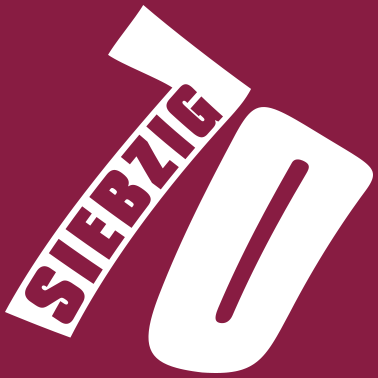 Motiv 70. Siebzigster Geburtstag