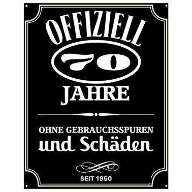 Motiv OFFIZIELL 70 JAHRE - 70. GEBURTSTAG - JUBILÄUM
