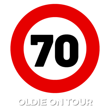 Motiv 70 Geburtstag Oldie Verkehrschild