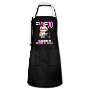 70 Geburtstag Geschenk Schürze - 70 bitte helfen Sie mir über Straße 70. Geburtstag