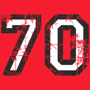 Motiv Zahl 70 Nummer Siebzig 70. Geburtstag