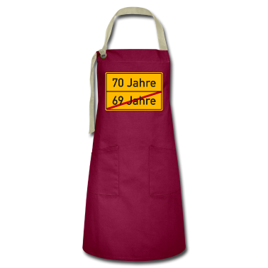 70 Geburtstag Geschenk Schürze - Verkehrsschild Ortsschild 70. Geburtstag 70 Jahre