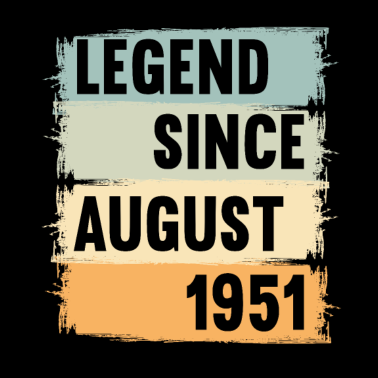 Motiv 70. Geburtstag 70 Jahre Legend August 1951