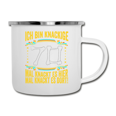 70 Geburtstag Geschenk Emaille Tasse - 70 Geburtstag 70 Ehrentag 70 Jubiläum