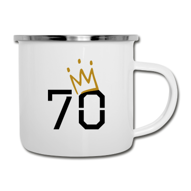 70 Geburtstag Geschenk Emaille Tasse - 70 Geburtstag