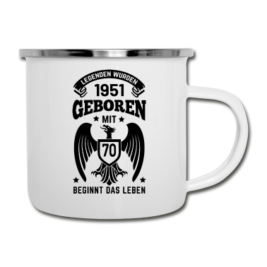 70 Geburtstag Geschenk Emaille Tasse - 70. Geburtstag Geschenke zum 70.