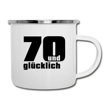 70 Geburtstag Geschenk Emaille Tasse - 70. Geburtstag