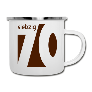 70 Geburtstag Geschenk Emaille Tasse - 70. Geburtstag