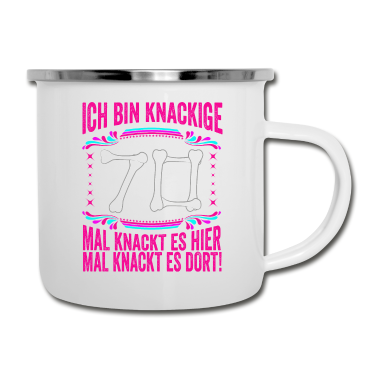 70 Geburtstag Geschenk Emaille Tasse - 70. Geburtstag Alter Sack 70 Alte Schachtel 70