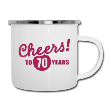 70 Geburtstag Geschenk Emaille Tasse - 70 Geburtstag