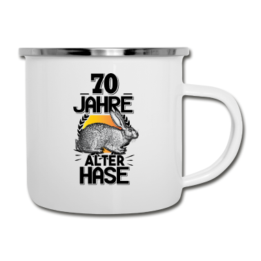 70 Geburtstag Geschenk Emaille Tasse - 70 Jahre - 70. Geburtstag