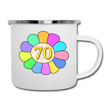 70 Geburtstag Geschenk Emaille Tasse - Geburtstag 70. Geburtstag