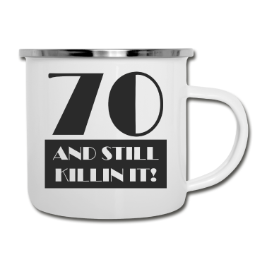 70 Geburtstag Geschenk Emaille Tasse - 70. Geburtstag