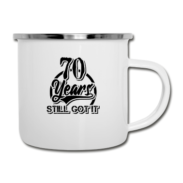 70 Geburtstag Geschenk Emaille Tasse - 70 Jahre! 70. Geburtstag
