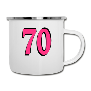 70 Geburtstag Geschenk Emaille Tasse - 70 . Geburtstag