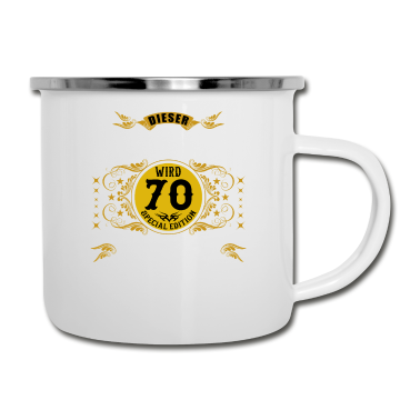 70 Geburtstag Geschenk Emaille Tasse - 70 Geburtstag 70. Jubiläum 70 Ehrentag Geschenk