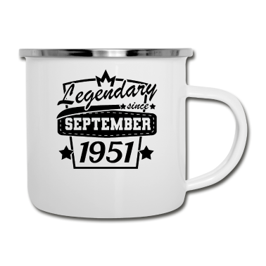 70 Geburtstag Geschenk Emaille Tasse - September 1951 Geburtstag 70 Jahre 70. Geburtstag