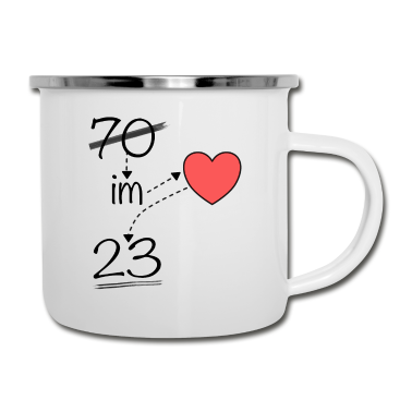 70 Geburtstag Geschenk Emaille Tasse - 70. Geburtstag