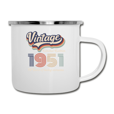 70 Geburtstag Geschenk Emaille Tasse - 70. Geburtstag Vintage