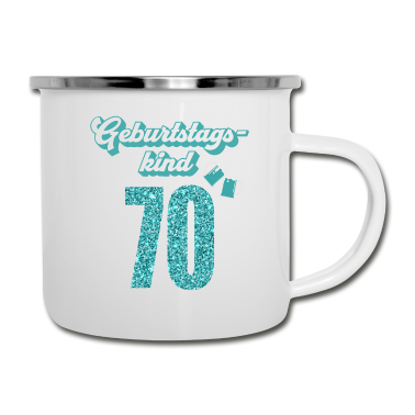 70 Geburtstag Geschenk Emaille Tasse - 70. Geburtstag 70 Jahre 70er Geburtstagskind