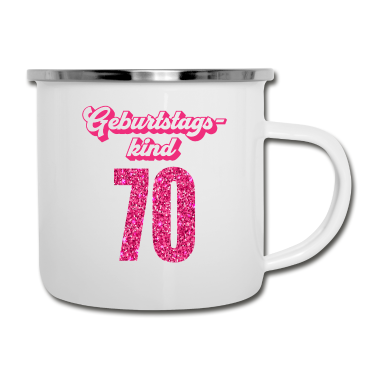 70 Geburtstag Geschenk Emaille Tasse - 70. Geburtstag 70 Jahre 70er Geburtstagskind