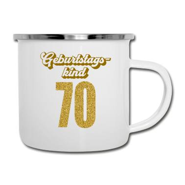 70 Geburtstag Geschenk Emaille Tasse - 70. Geburtstag 70 Jahre 70er Geburtstagskind