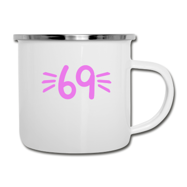 70 Geburtstag Geschenk Emaille Tasse - Ich bin 69 wie oft noch 70 Jahre 70. Geburtstag