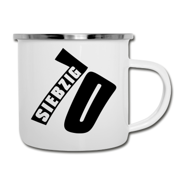 70 Geburtstag Geschenk Emaille Tasse - 70. Siebzigster Geburtstag