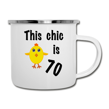 70 Geburtstag Geschenk Emaille Tasse - Geschenk 70. Geburtstag