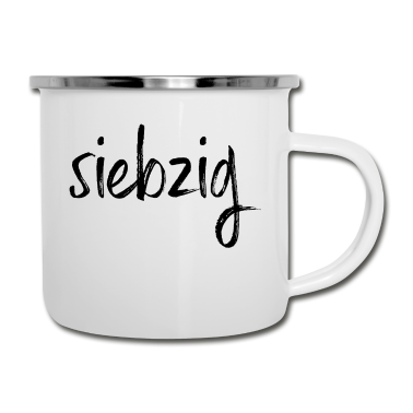 70 Geburtstag Geschenk Emaille Tasse - 70 siebzig 70. Geburtstag Geschenk Geschenkidee