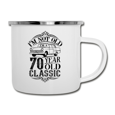 70 Geburtstag Geschenk Emaille Tasse - 70. Geburtstag Klassiker