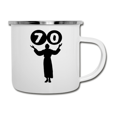 70 Geburtstag Geschenk Emaille Tasse - Geburtstag 70 Jahre
