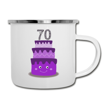 70 Geburtstag Geschenk Emaille Tasse - 70. Geburtstag Geschenk