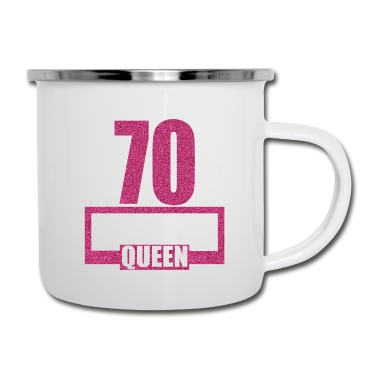 70 Geburtstag Geschenk Emaille Tasse - 70. Geburtstag 70 Jahre 70er Birthday Queen
