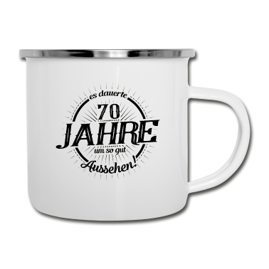 70 Geburtstag Geschenk Emaille Tasse - 70. Geburtstag Frauen Es dauerte 70 Jahre