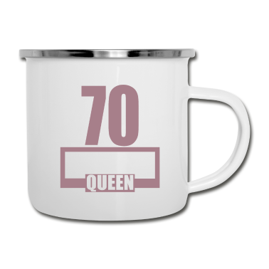 70 Geburtstag Geschenk Emaille Tasse - 70. Geburtstag 70 Jahre 70er Birthday Queen