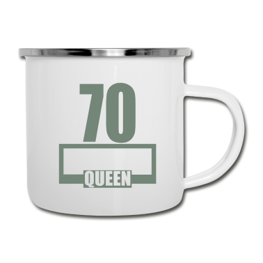 70 Geburtstag Geschenk Emaille Tasse - 70. Geburtstag 70 Jahre 70er Birthday Queen