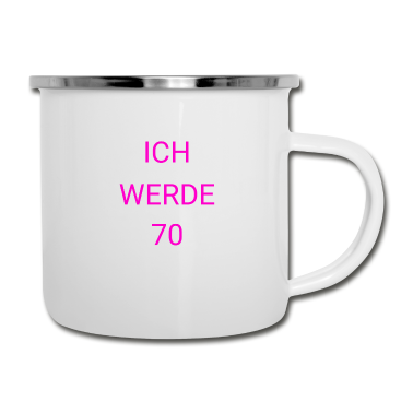70 Geburtstag Geschenk Emaille Tasse - 70 Jahre Geburtstag