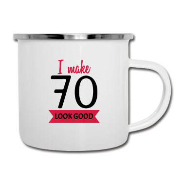 70 Geburtstag Geschenk Emaille Tasse - 70. Geburtstag Spruch lustig