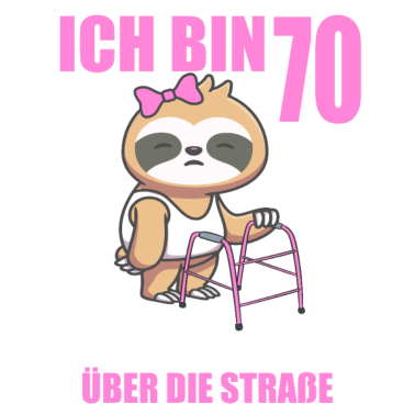 Motiv 70 bitte helfen Sie mir über Straße 70. Geburtstag