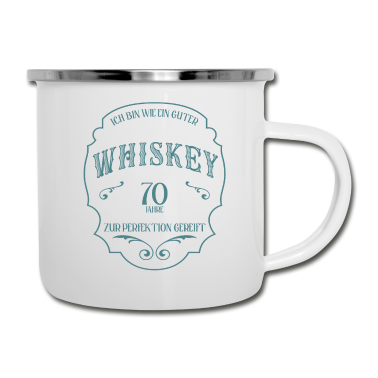 70 Geburtstag Geschenk Emaille Tasse - 70. Geburtstag 70 Jahre Ich bin wie guter Whisky