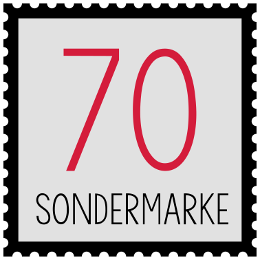 Motiv Sondermarke 70. Geburtstag Geschenk