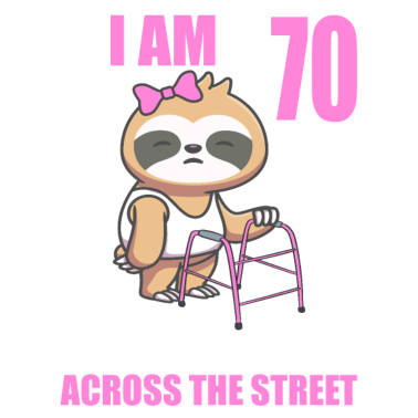 Motiv 70 bitte helfen Sie mir über Straße 70. Geburtstag