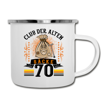 70 Geburtstag Geschenk Emaille Tasse - 70. Geburtstag Geschenk für Männer Alter Sack 70