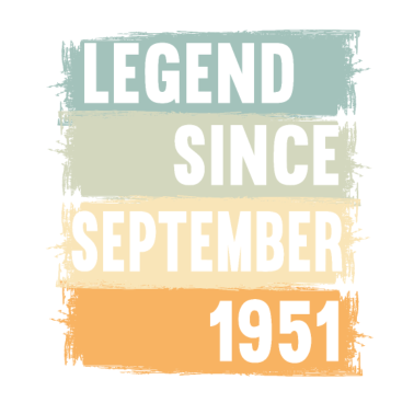 Motiv 70. Geburtstag 70 Jahre Legend September 1951