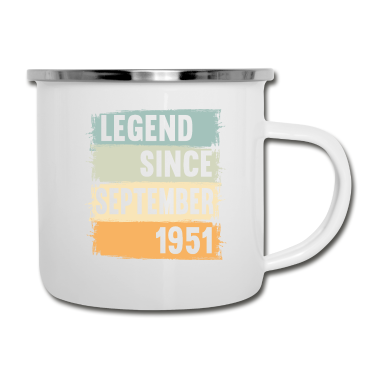 70 Geburtstag Geschenk Emaille Tasse - 70. Geburtstag 70 Jahre Legend September 1951