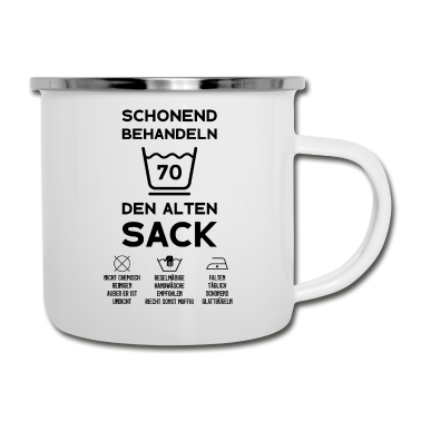 70 Geburtstag Geschenk Emaille Tasse - 70. GEBURTSTAG HERREN JAHRGANG 1951 70 JAHRE